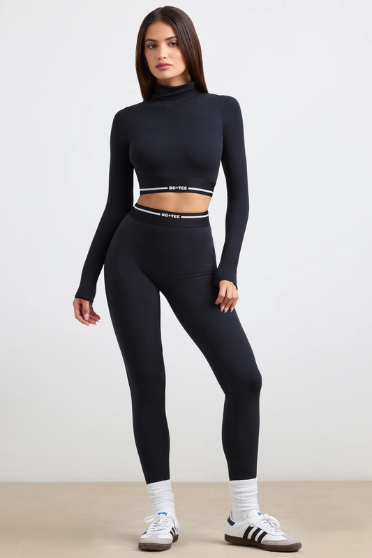 High-Waist Leggings in Black - UK Size:L